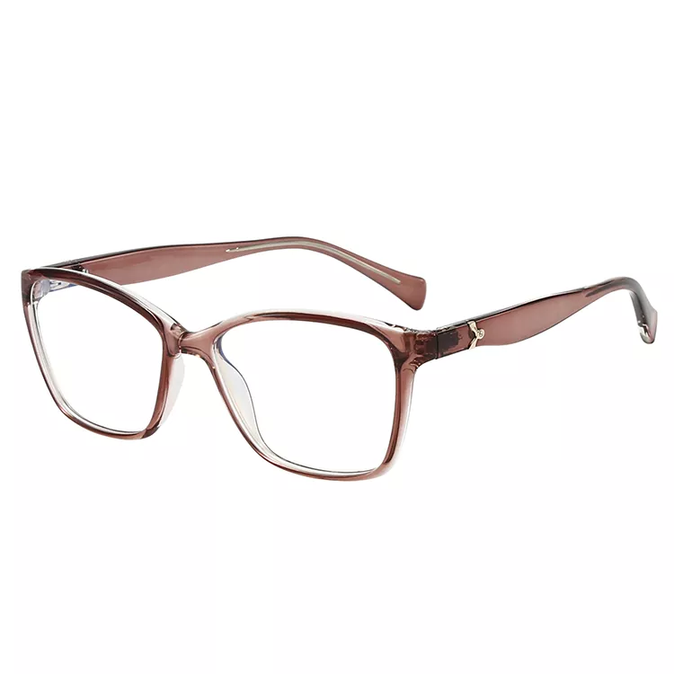 TR90 Cat Eye Wavy Temple โปร่งใสแว่นตาหรูหรา